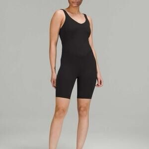 Womens Lululemon Align Onesie 8" Black Size 4 EUC!